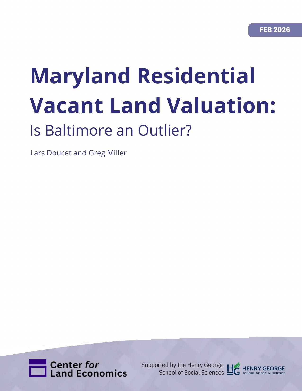 Maryland report cover